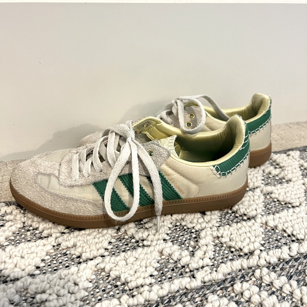 Adidas X Wales Bonner size US 5.  Cream white/Bold green.